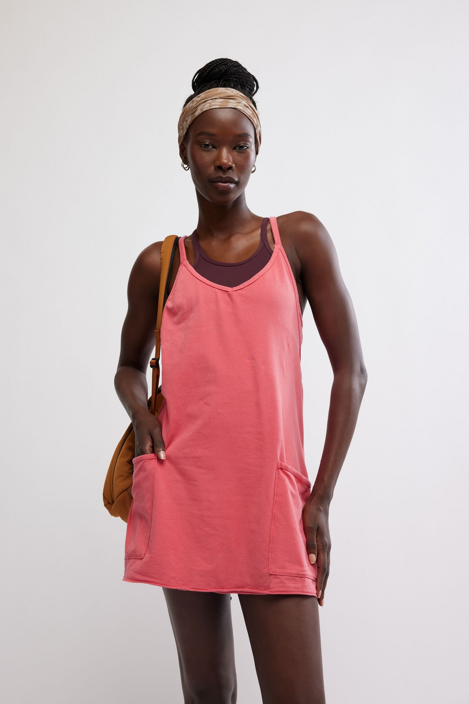 FP Movement Hot Shot Mini Dress - Women's Mocha Latte, M FP Movement Hot Shot Mini Dress - Women's Mocha Latte, M