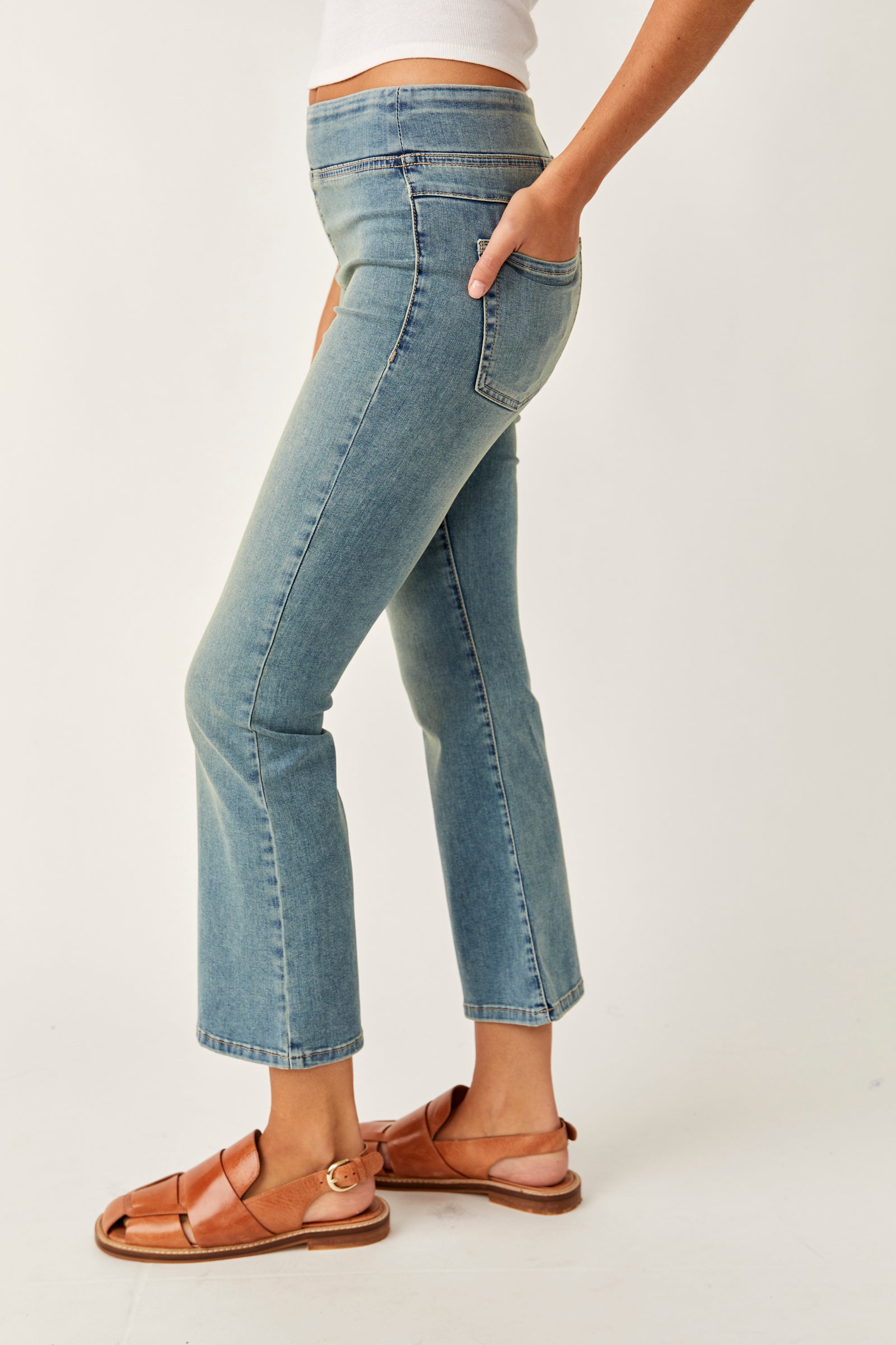 FREE PEOPLE In My Feelings Slim Crop Pants