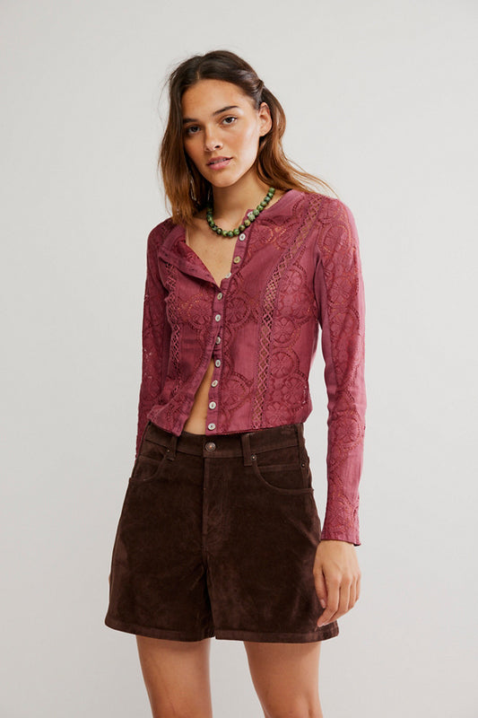 BOUTIQUE FREE PEOPLE JAE KNIT LONG SLEEVE CRUSHED BERRY FRONT 2