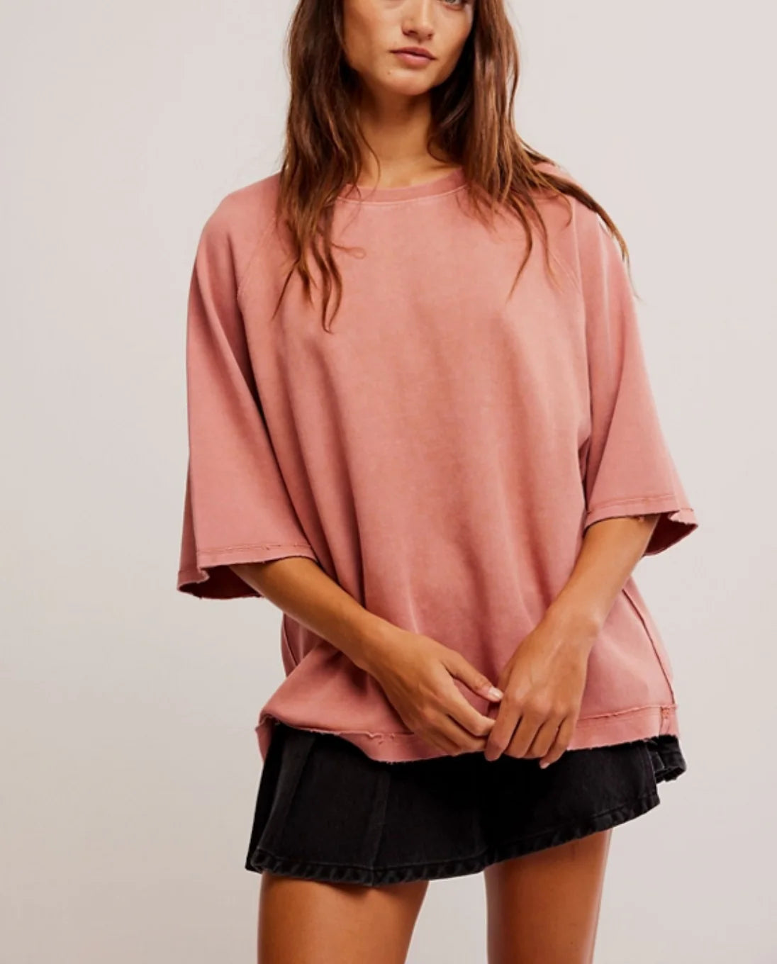 BOUTIQUE FREE PEOPLE JOAH TEE CEDARWOOD FRONT