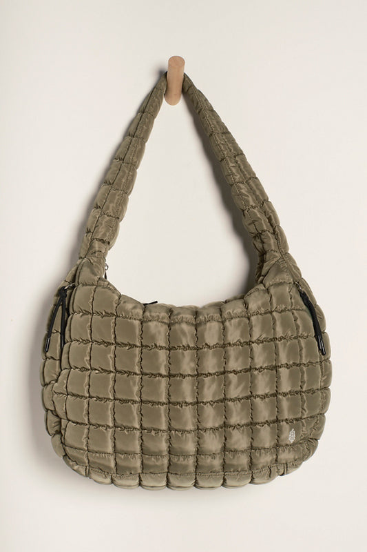 BOUTIQUE FREE PEOPLE MOVEMENT QUILTED CARRYALL BAG SEARGRASS 