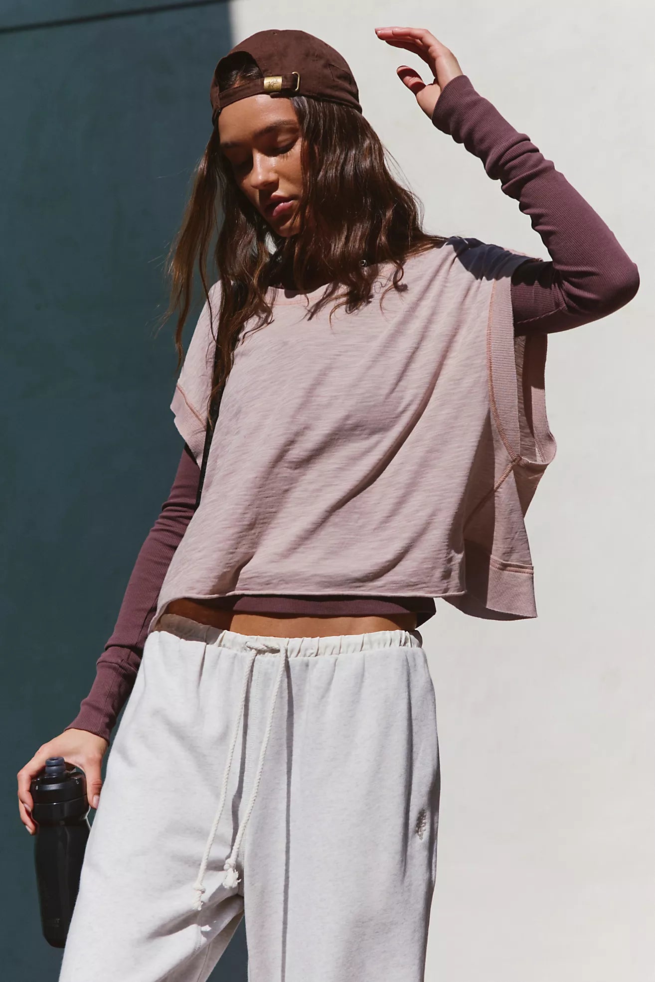 BOUTIQUE FREE PEOPLE MY TIME TEE SANDY FRONT