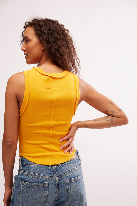 BOUTIQUE FREE PEOPLE WE THE FREE KATE TEE CALIFORNIA POPPY BACK