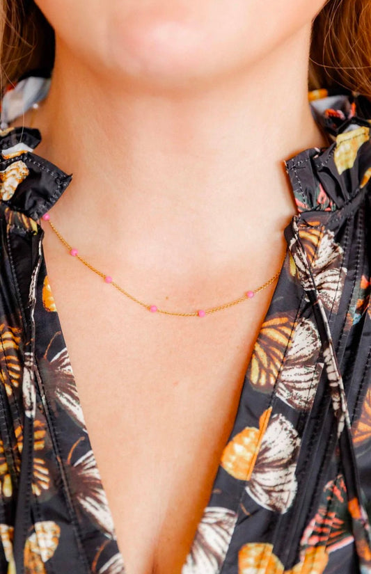 LINNY CO Gold Pink Pearl Dabney Necklace