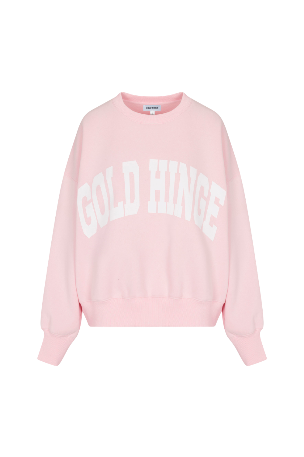 Front view of Gold Hinge GH Wide Arm Sweatshirt in Almond Blossom