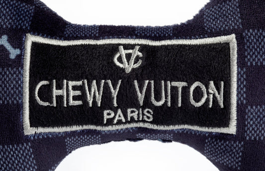 BOUTIQUE HAUTE DIGGITY DOG BLACK CHECKER CHEWY VUITON BONE 2
