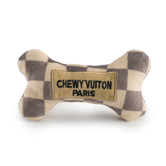 BOUTIQUE HAUTE DIGGITY DOG CHECKER CHEWY VUITON BONE