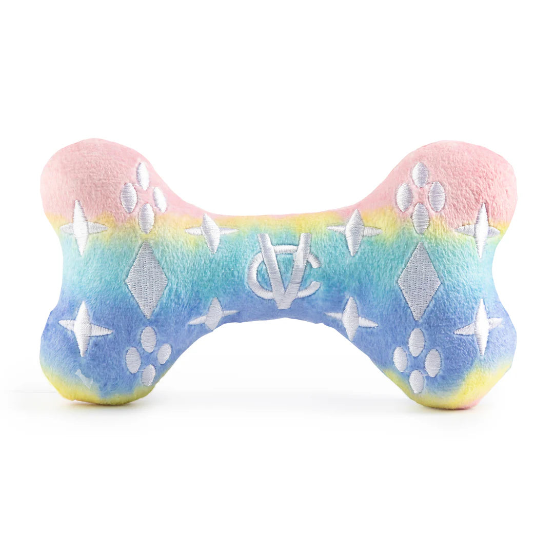 BOUTIQUE HAUTE DIGGITY DOG PINK OMBRE CHEWY VUITON BONE