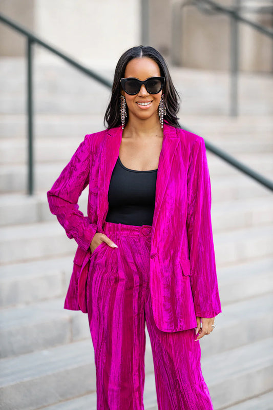 BUDDY LOVE Heff Crushed Velvet Blazer