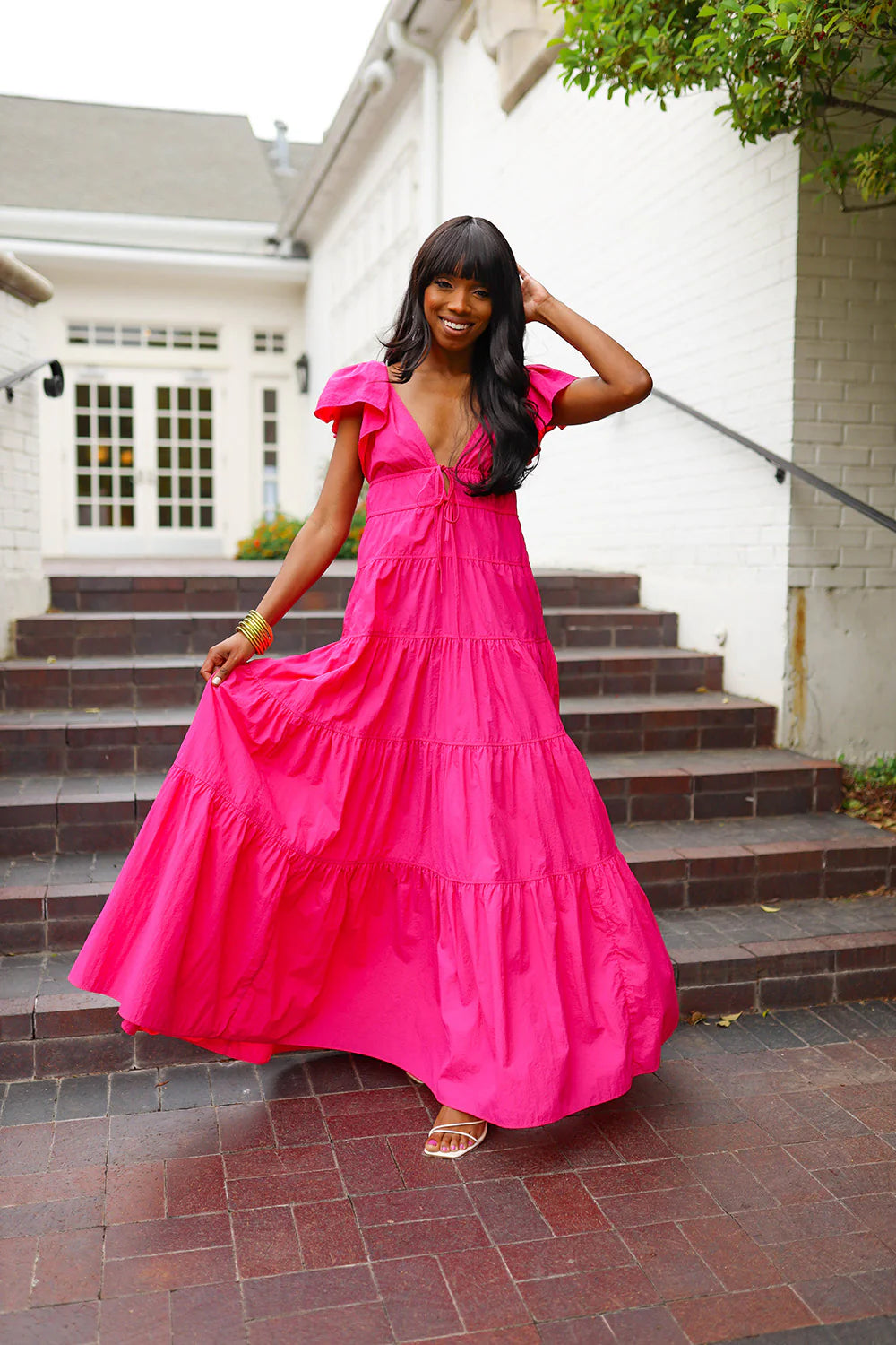 Vestido largo escalonado Holland de BUDDY LOVE