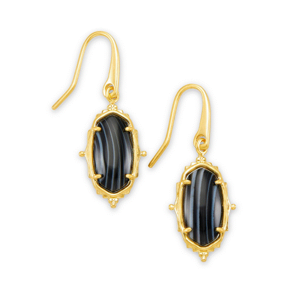 KENDRA SCOTT Baroque Gold Lee Drop Earrings