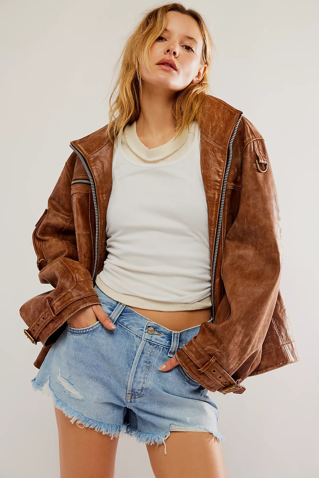 FREE PEOPLE We The Free Now Or Never Denim Shorts