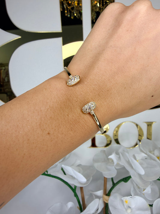 Kendra Scott gold cuff with crystals