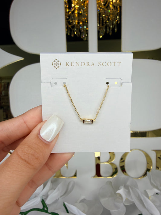Gold kendra scott crystal pendant necklace