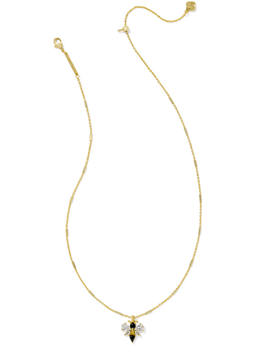 BOUTIQUE KENDRA SCOTT BEE SHORT PENDANT NECKLACE GOLD