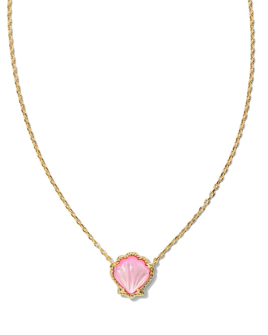 BOUTIQUE KENDRA SCOTT BRYNNE SHELL SHORT PENDANT NECKALCE BLUSH MOTHER OF PEARL