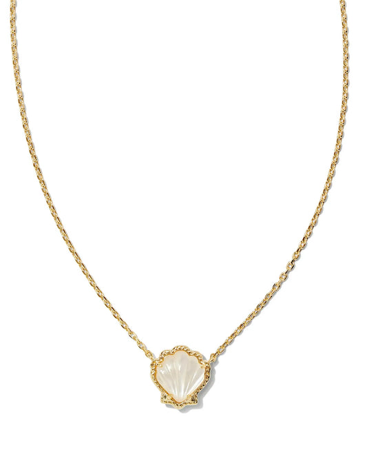 BOUTIQUE KENDRA SCOTT BRYNNE SHELL SHORT PENDANT NECKALCE IVORYMOTHER OF PEARL