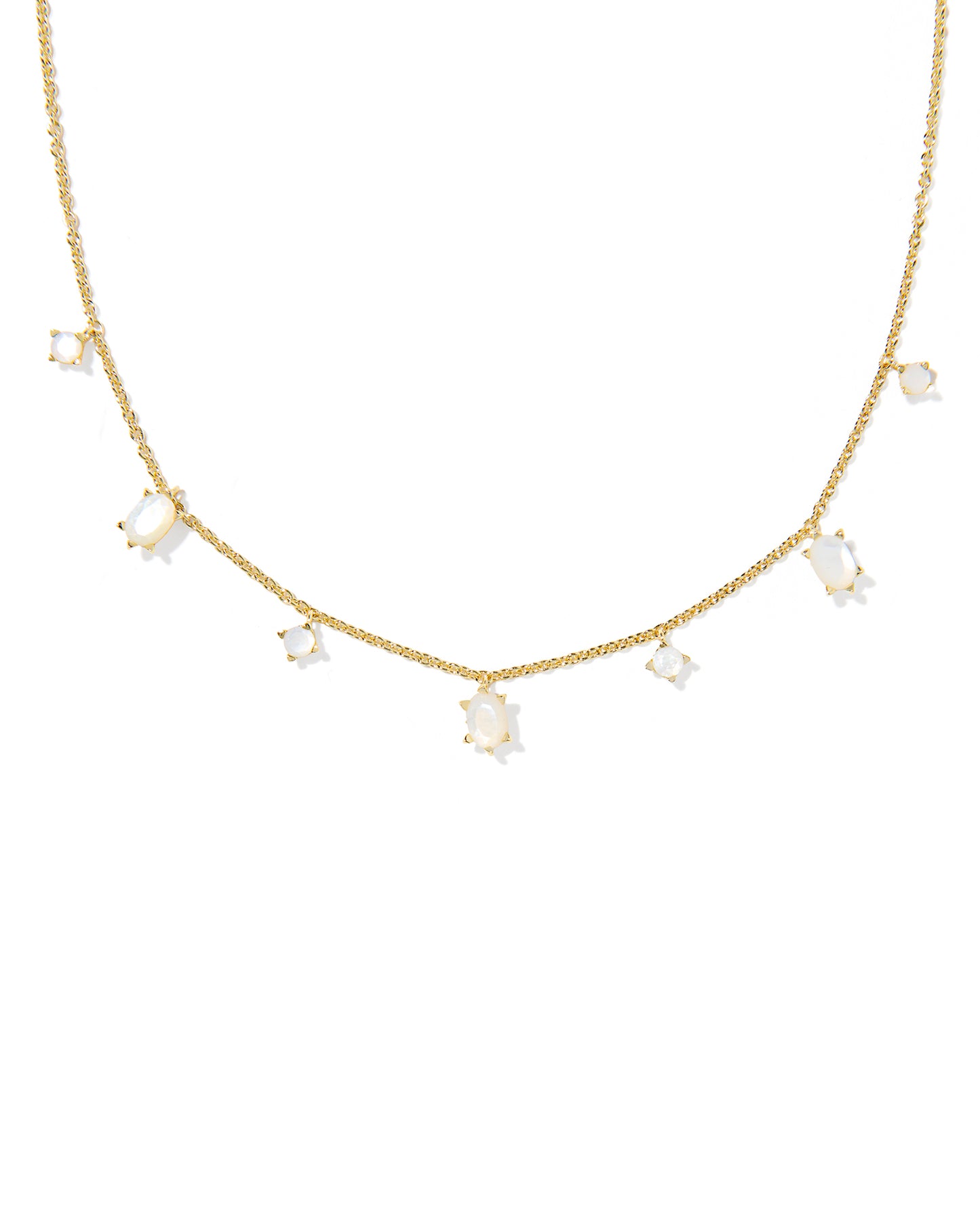 BOUTIQUE KENDRA SCOTT CAILIN GOLD DELICATE STRAND NECKLACE IN IVORY MOTHER OF PEARL