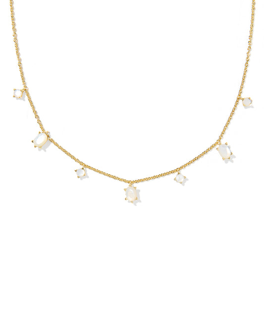 BOUTIQUE KENDRA SCOTT CAILIN GOLD DELICATE STRAND NECKLACE IN IVORY MOTHER OF PEARL