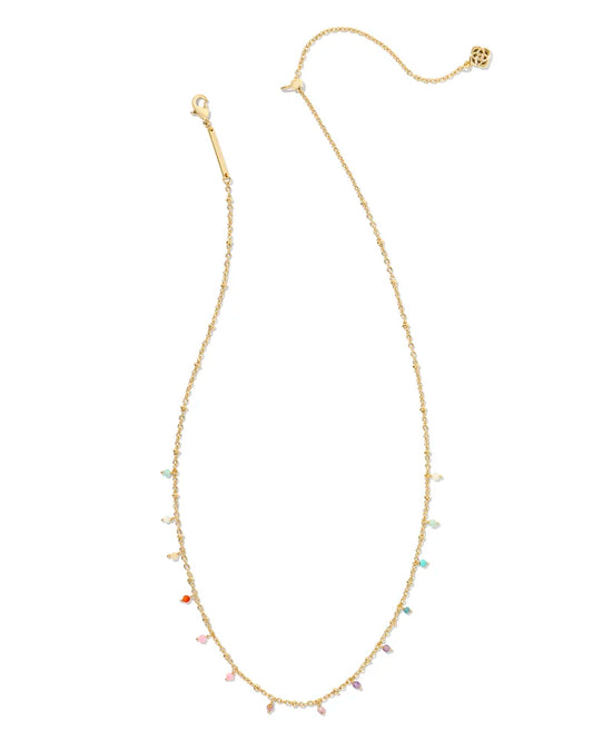 BOUTIQUE KENDRA SCOTT CAMRY GOLD BEADED STRAND NECKLACE IN PASTEL MIX 2