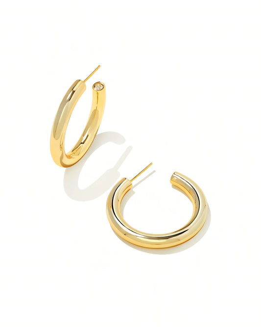 BOUTIQUE KENDRA SCOTT COLETTE GOLD HOOP EARRINGS 