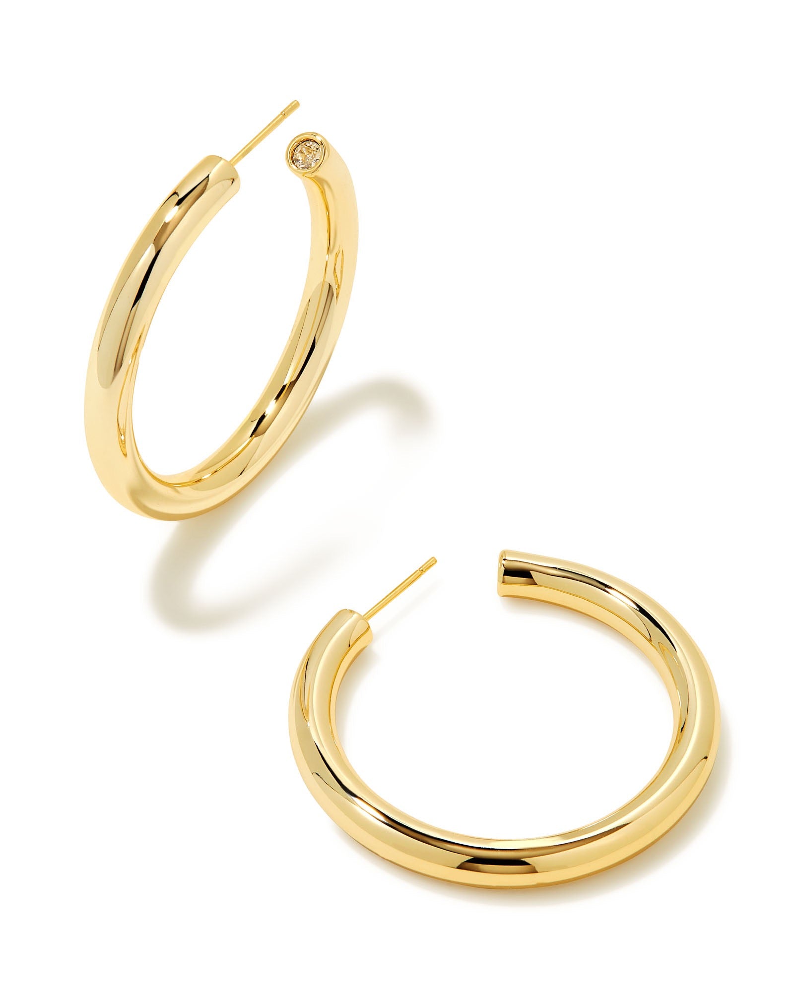 BOUTIQUE KENDRA SCOTT COLLETTE LARGE HOOP EARRINGS GOLD 2