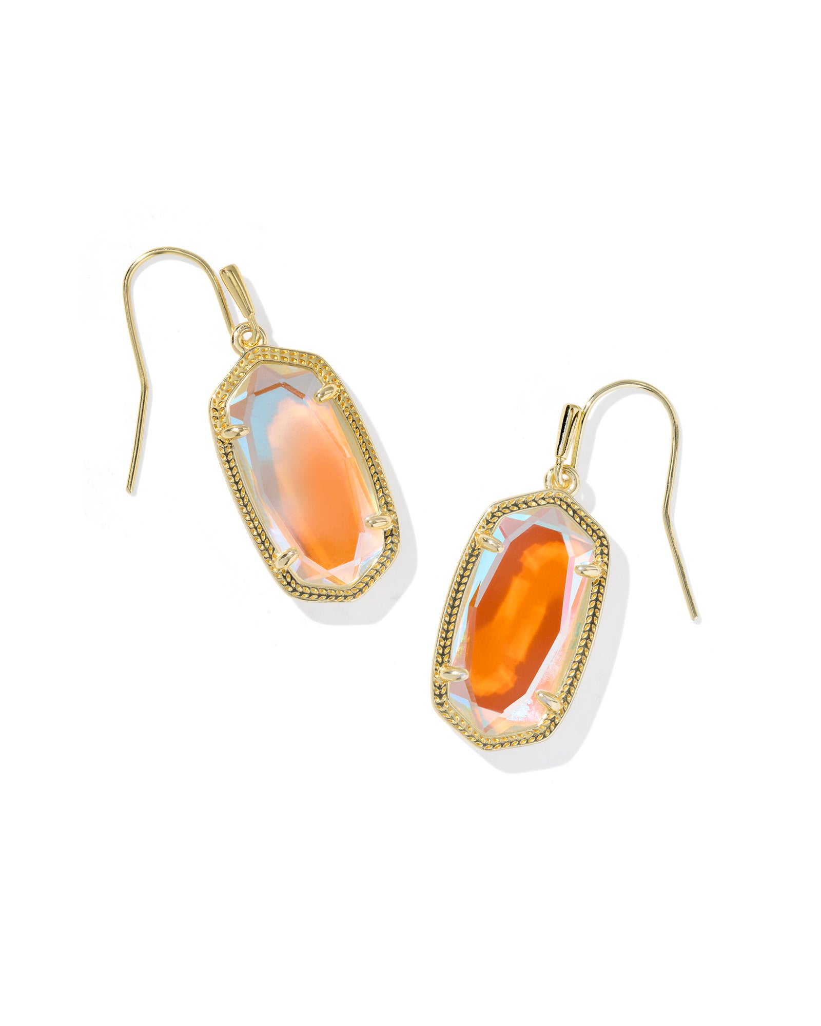 BOUTIQUE KENDRA SCOTT DANI DROP EARRING GOLD DICHROIC GLASS