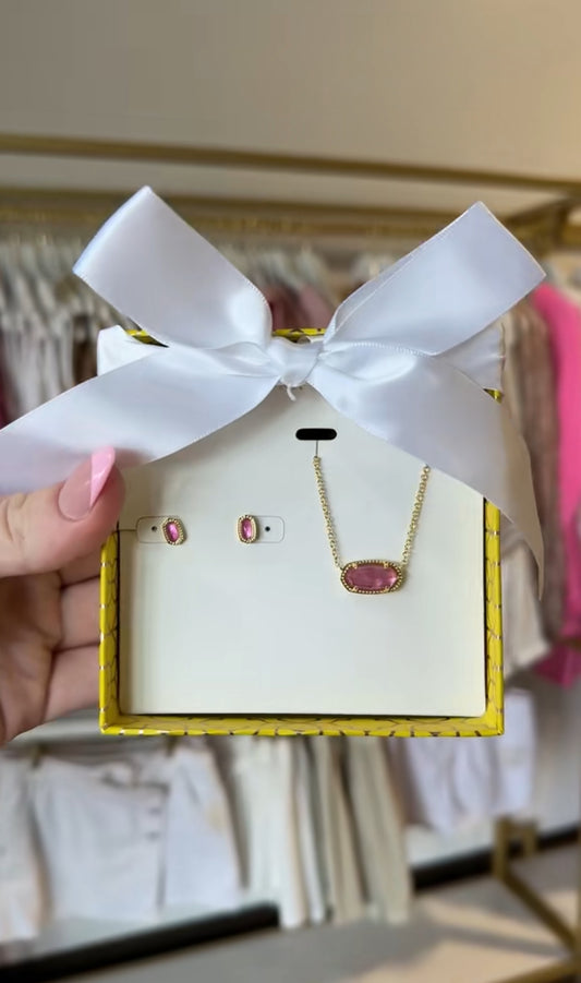 BOUTIQUE KENDRA SCOTT ELISA AND MINI ELLIE GIFT SET GOLD AZALEA ILLUSION 3