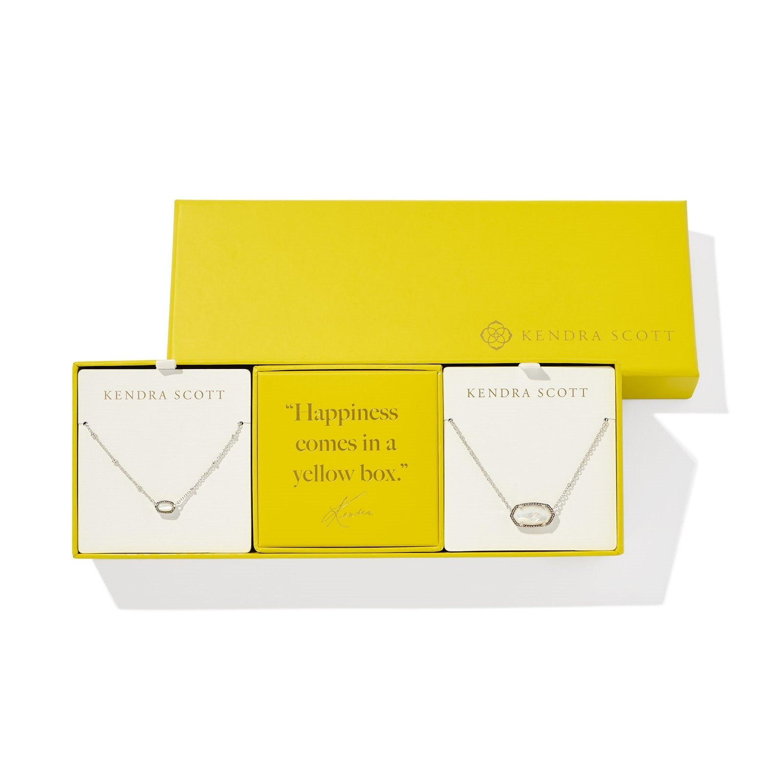 BOUTIQUE KENDRA SCOTT ELISA SILVER GIFT SET OF 2 IN IVORY MOTHER OF PEARL