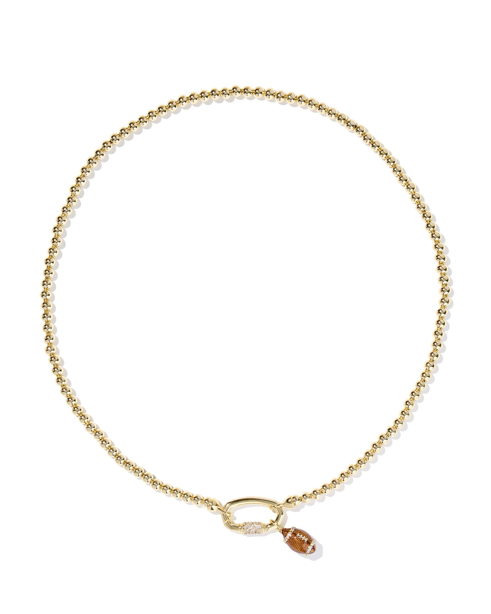 BOUTIQUE KENDRA SCOTT FOOTBALL GOLD METAL STRAND NECKLACE 2