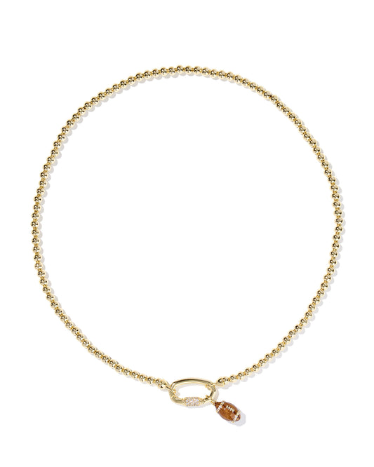 BOUTIQUE KENDRA SCOTT FOOTBALL GOLD METAL STRAND NECKLACE 2