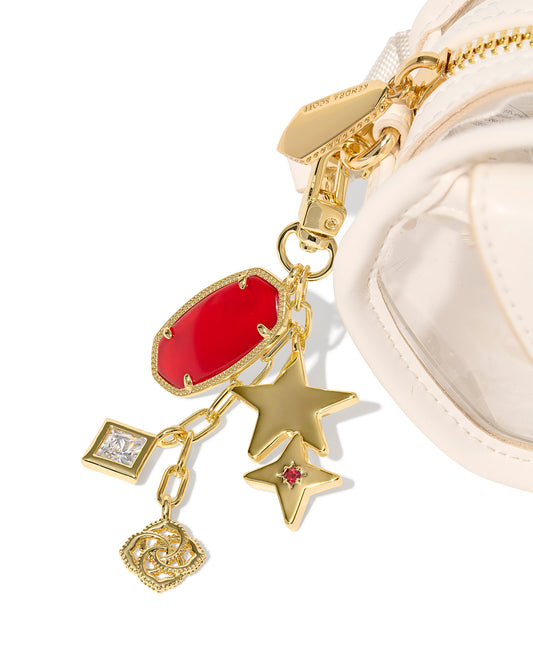 BOUTIQUE KENDRA SCOTT GAME DAY BAG CHARM RED MIX