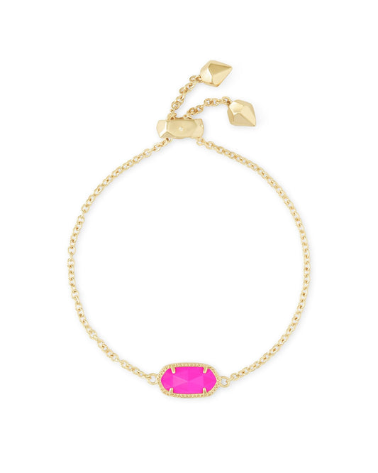 BOUTIQUE KENDRA SCOTT GOLD ELAINA ADJUSTABLE BRACELET IN MAGENTA MAGNESITE