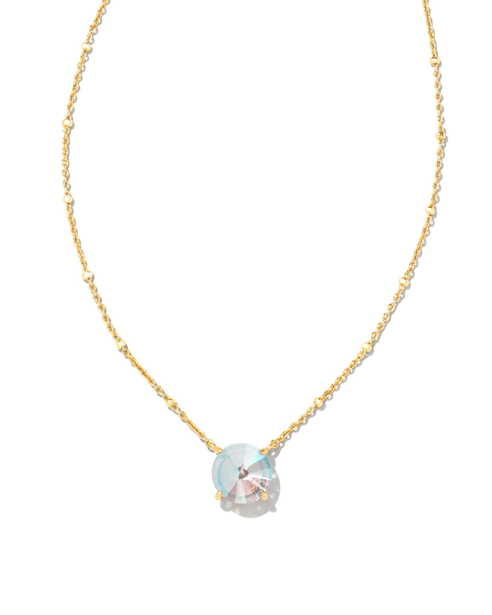 KENDRA SCOTT GOLD JOLIE PENDANT NECKLACE DICHROIC GLASS
