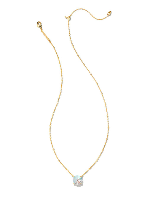 BOUTIQUE KENDRA SCOTT GOLD JOLIE PENDANT NECKLACE DICHROIC GLASS 2