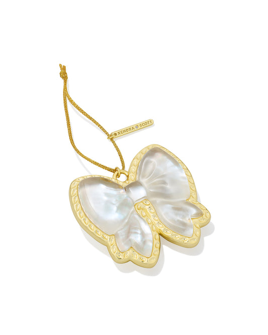 BOUTIQUE KENDRA SCOTT HALEY BOW ORNAMENT IVORY MOTHER OF PEARL
