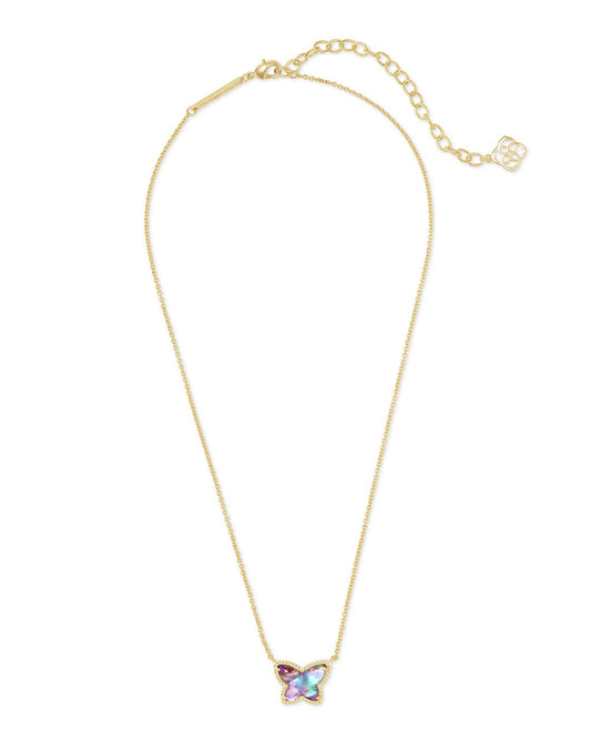 BOUTIQUE KENDRA SCOTT LILLIA GOLD PENDANT NECKLACE IN LILAC ABALONE