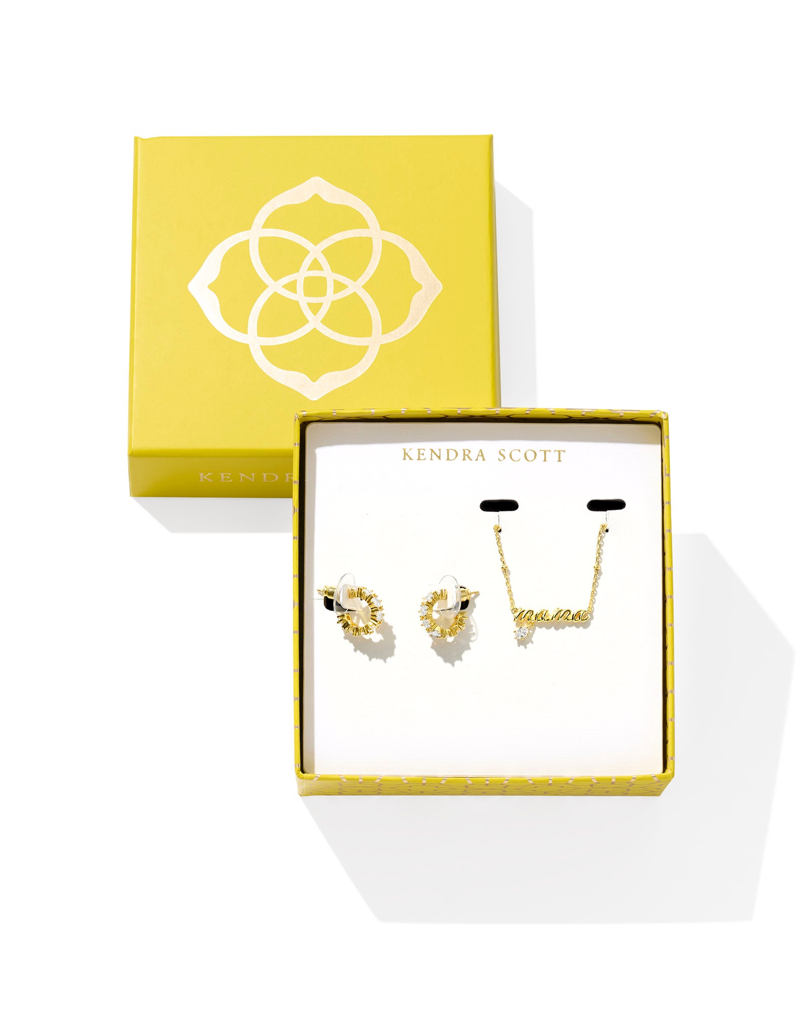 BOUTIQUE KENDRA SCOTT MAMA & CAILIN GIFT SET GOLD WHITE CRYSTAL
