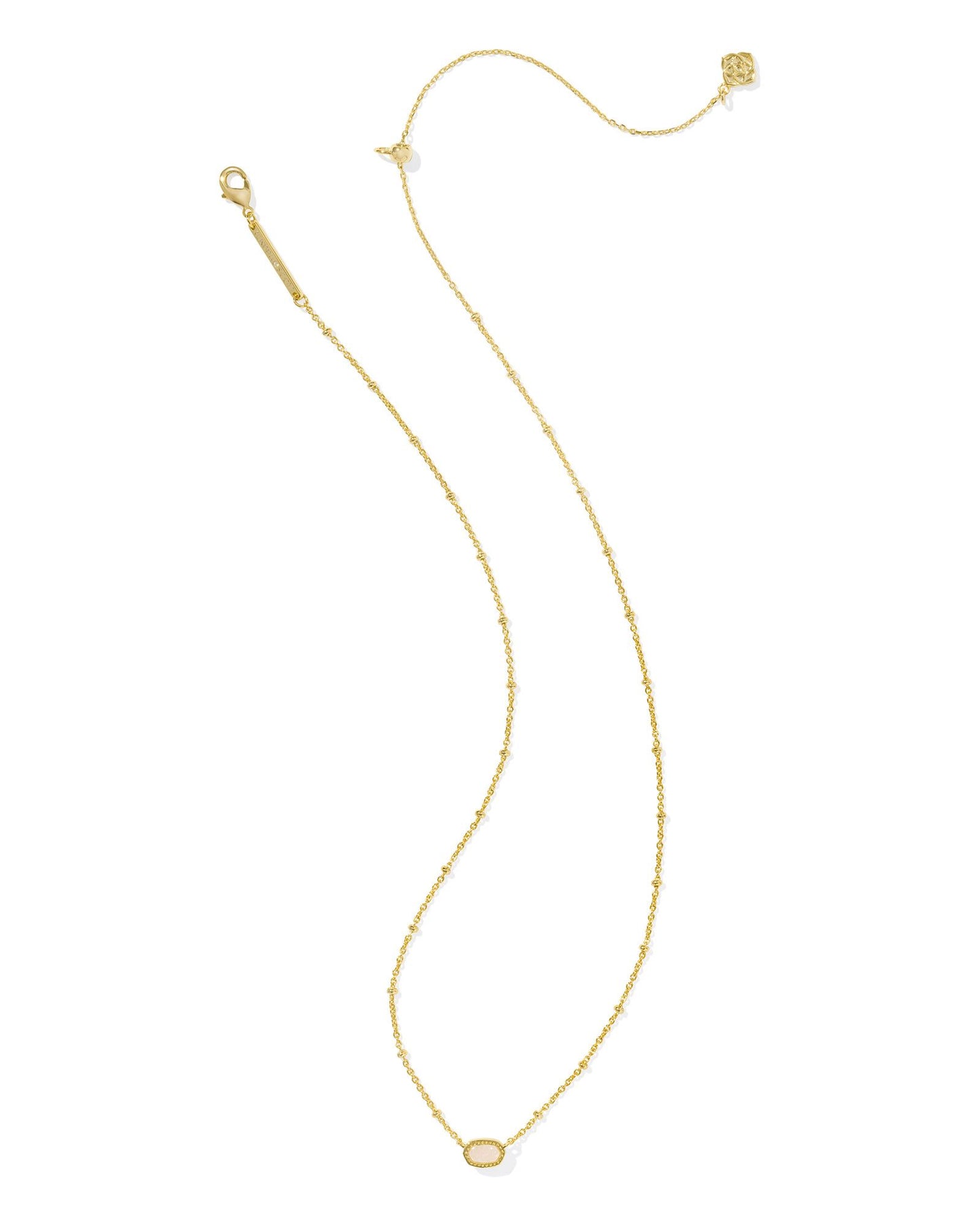 BOUTIQUE KENDRA SCOTT MINI ELISA GOLD SATELLITE SHORT PENDANT NECKLACE IRIDESCENT DRUSY 2