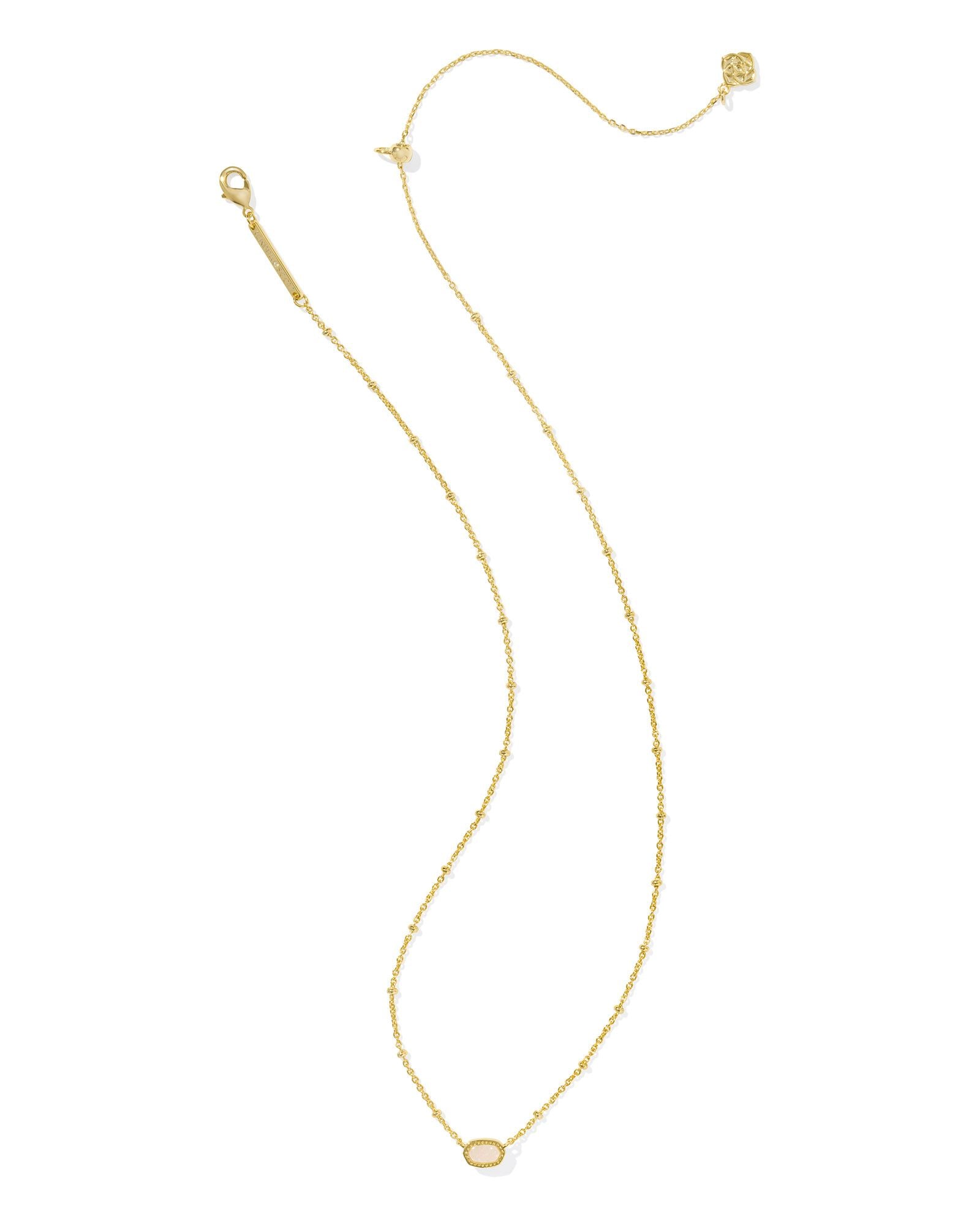 BOUTIQUE KENDRA SCOTT MINI ELISA GOLD SATELLITE SHORT PENDANT NECKLACE IRIDESCENT DRUSY 2