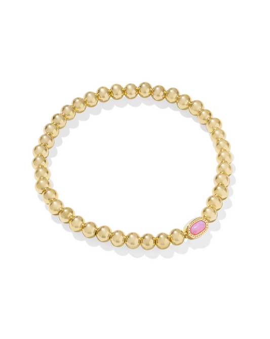 BOUTIQUE KENDRA SCOTT MINI GOLD ELAINA STRETCH BRACELET CARNATION OPAL 2