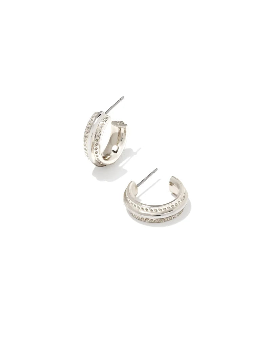 BOUTIQUE KENDRA SCOTT SILVER MERRITT HUGGIE EARRINGS