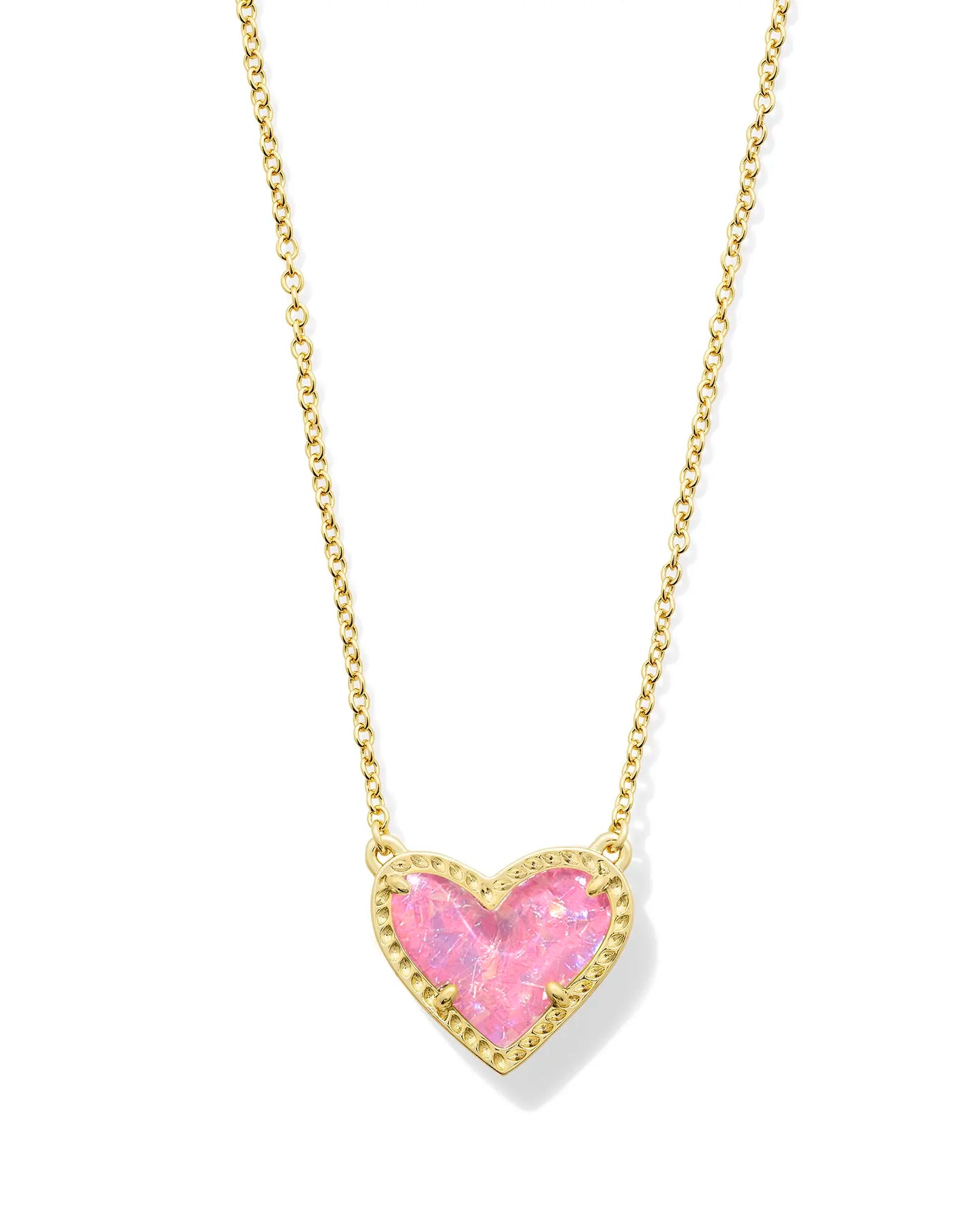 KENDRA SCOTT Collar corto con colgante de corazón Ari enmarcado 