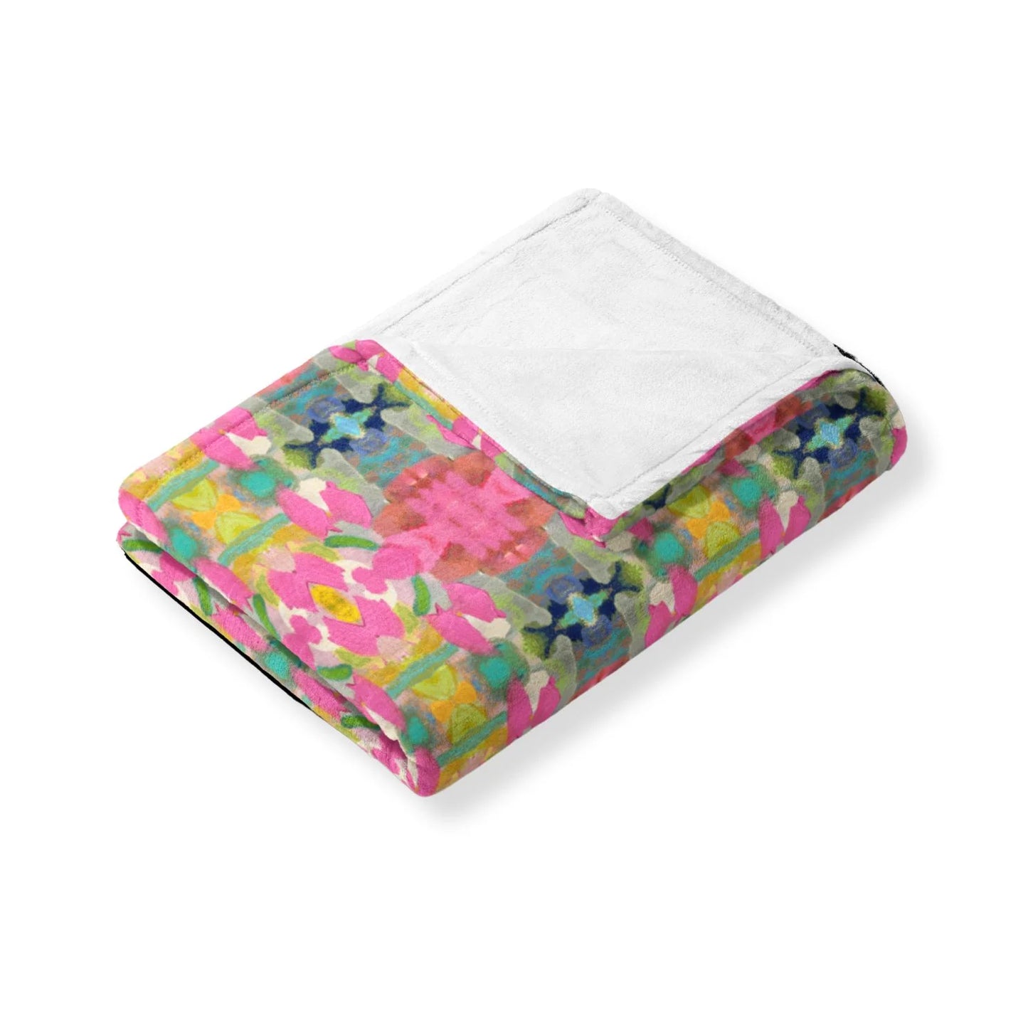 BOUTIQUE LAURA PARK PINK PARADISE FLEECE BLANKET 4