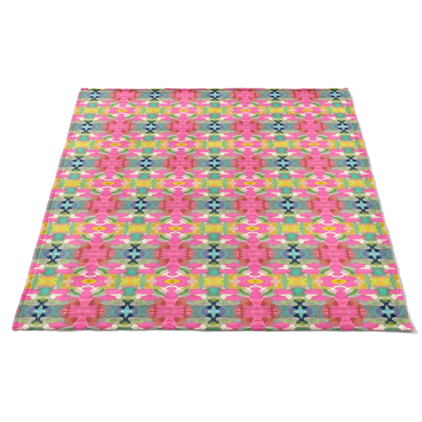 BOUTIQUE LAURA PARK PINK PARADISE FLEECE BLANKET 5