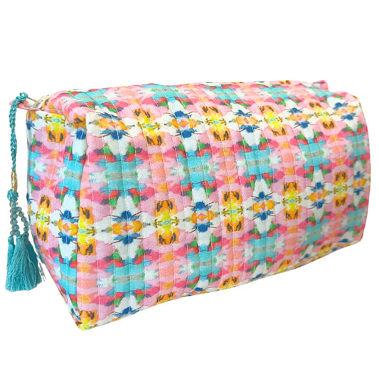 BOUTIQUE LAURA PARK SUMNER PINK LARGE COSMETIC BAG