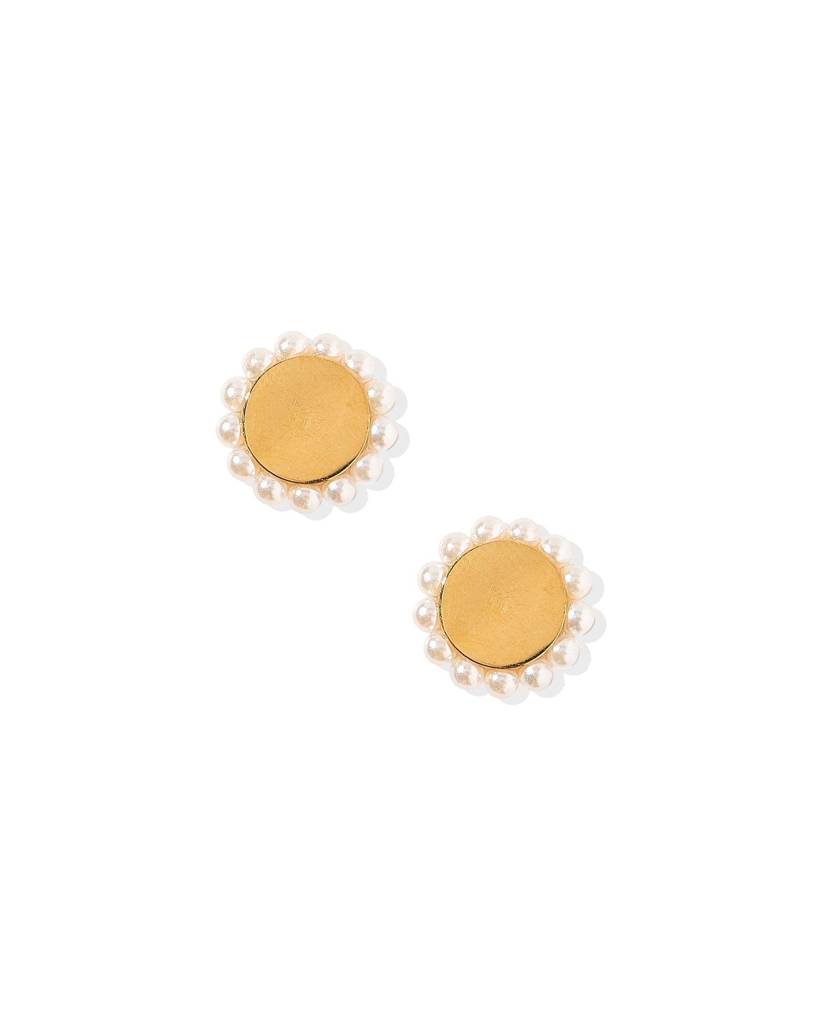 BOUTIQUE LINNY CO ALICE PEARL SCREWBACK STUD EARRINGS 2
