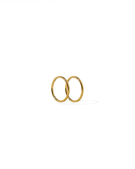 BOUTIQUE LINNY CO AVA GOLD 8MM HUGGIE EARRINGS
