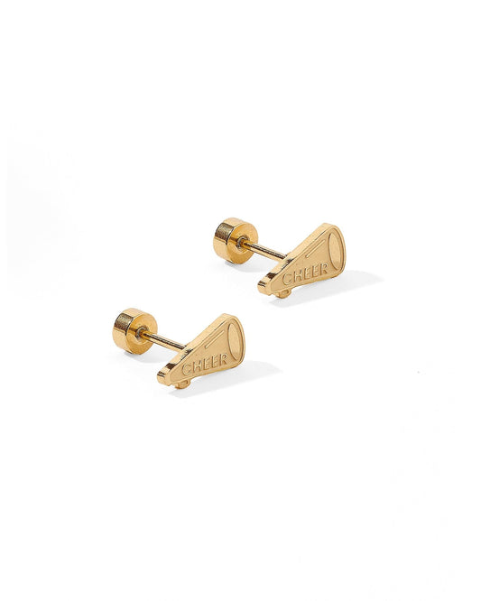 BOUTIQUE LINNY CO CHEER SCREWBACK STUD EARRINGS
