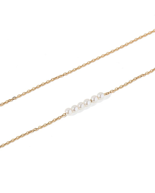 BOUTIQUE LINNY CO DELTA PEARL GOLD NECKLACE